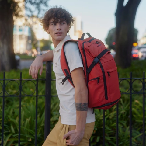[CX-4223] Mochila Crossover Impermeable De Viaje Nova Engomada Rojo